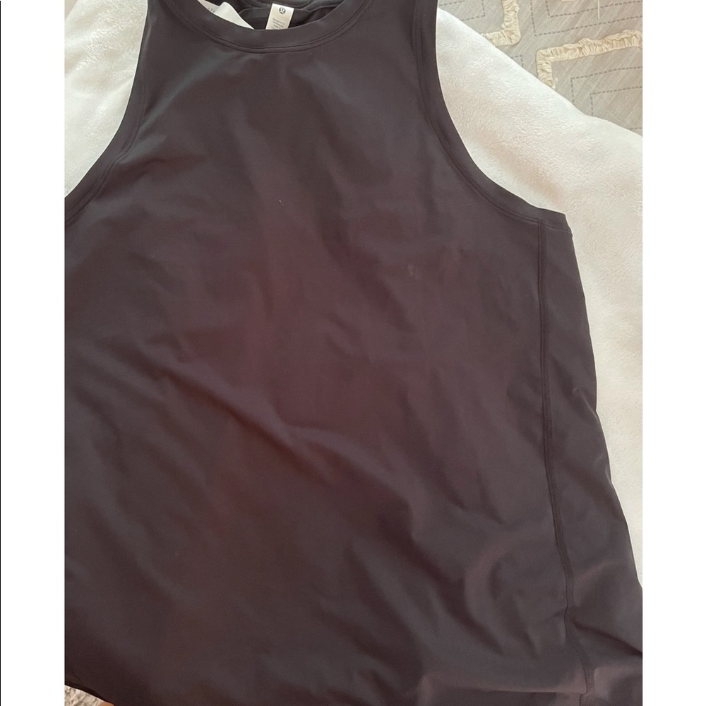 Lululemon, open back, tie, yoga top, black, size 6